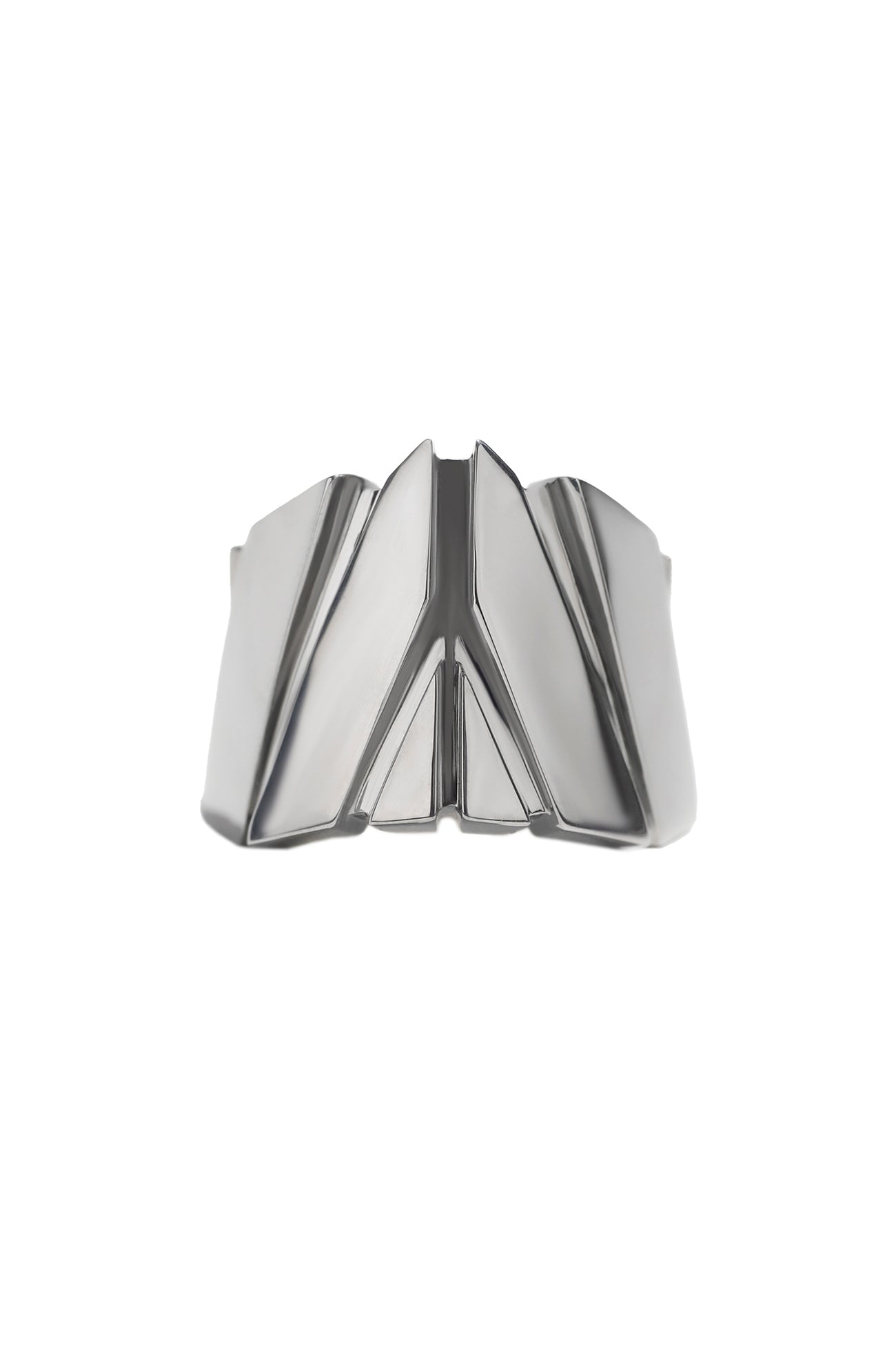 SV/BK RHODIUM STRUCED RING SV