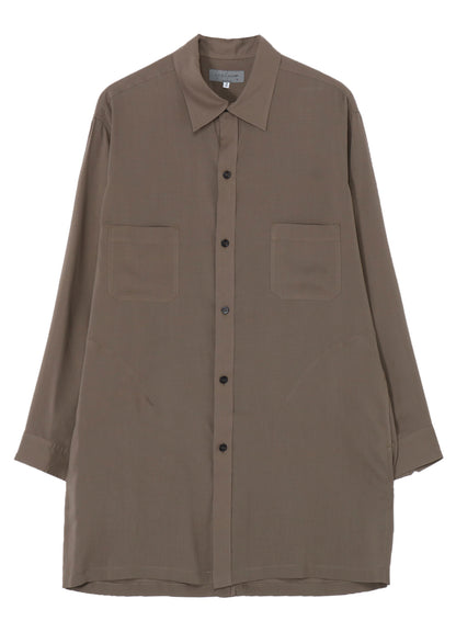 CELLLOSE LAWN BACK OPEN GATHER SLEEVE BLOUSE