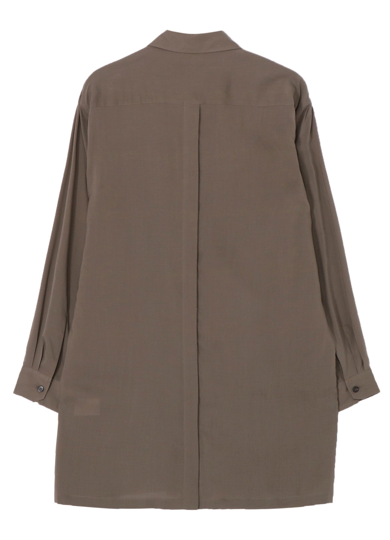 CELLLOSE LAWN BACK OPEN GATHER SLEEVE BLOUSE