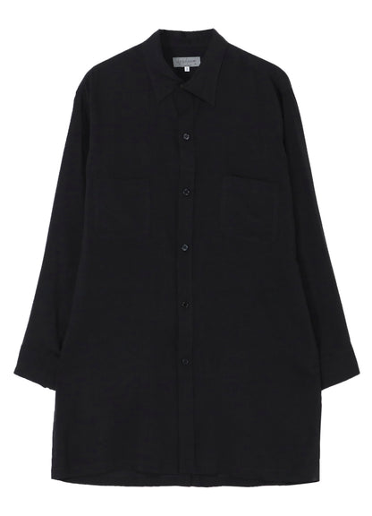 CELLLOSE LAWN BACK OPEN GATHER SLEEVE BLOUSE