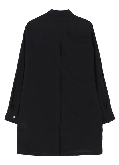 CELLLOSE LAWN BACK OPEN GATHER SLEEVE BLOUSE