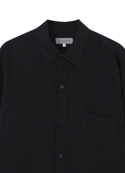 CELLLOSE LAWN BACK OPEN GATHER SLEEVE BLOUSE