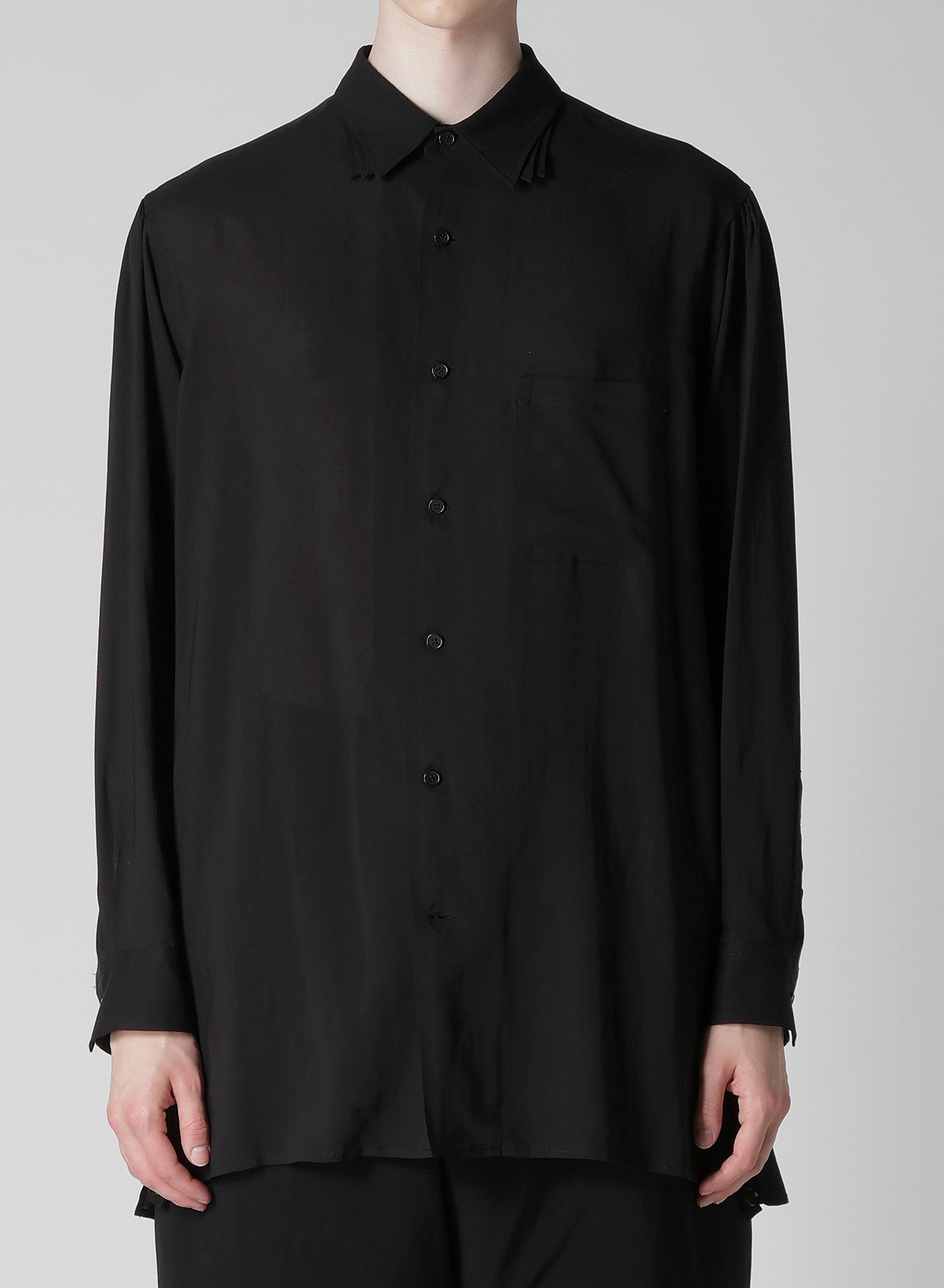 CELLLOSE LAWN 3COLLAR SLEEVE GATHER BLOUSE