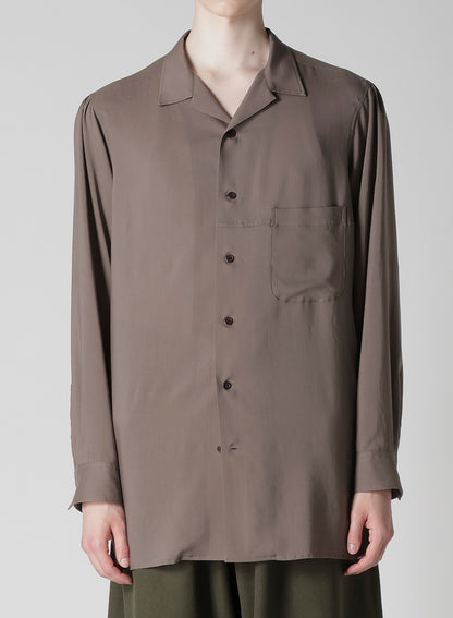 CELLLOSE LAWN OPEN COLLAR BLOUSE