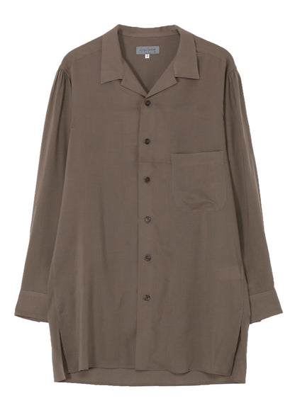 CELLLOSE LAWN OPEN COLLAR BLOUSE