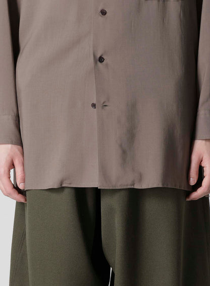 CELLLOSE LAWN OPEN COLLAR BLOUSE