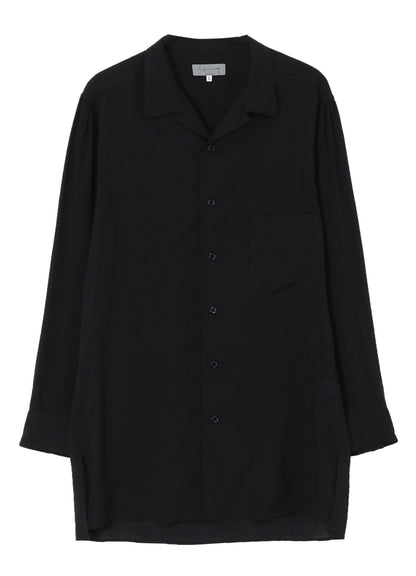 CELLLOSE LAWN OPEN COLLAR BLOUSE