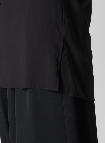 CELLLOSE LAWN OPEN COLLAR BLOUSE