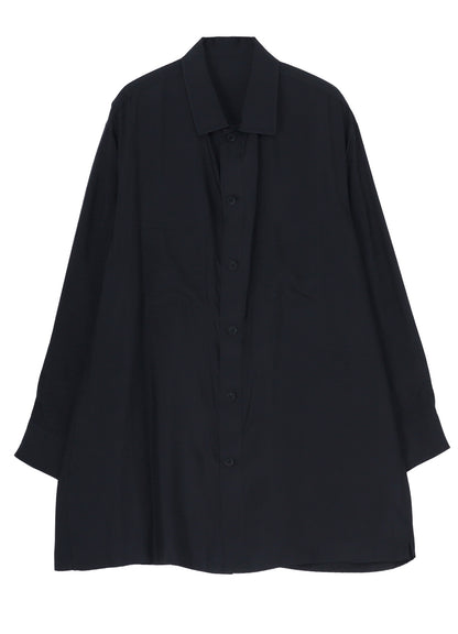 Cu TAFFETA OPEN COLLAR SHOULDER PL BLOUSE