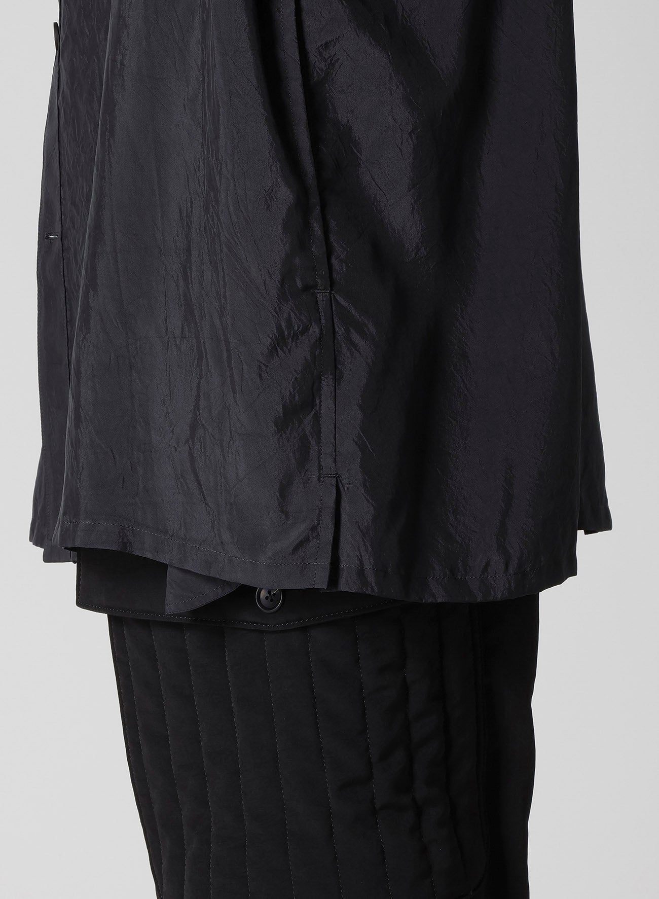 Cu TAFFETA OPEN COLLAR SHOULDER PL BLOUSE