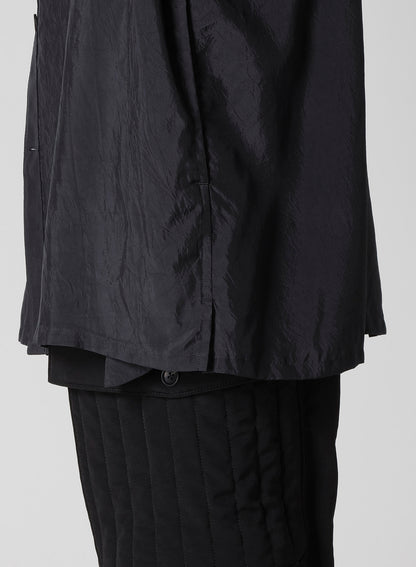 Cu TAFFETA OPEN COLLAR SHOULDER PL BLOUSE