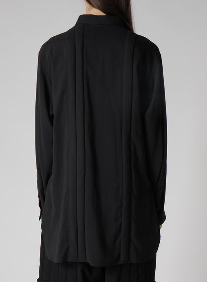 CELLULOSE LAWN DOUBLE PLACKET PADDED BLOUSE
