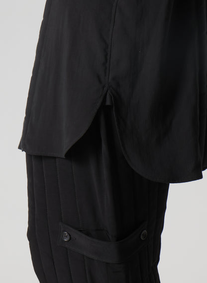 CELLULOSE LAWN DOUBLE PLACKET PADDED BLOUSE