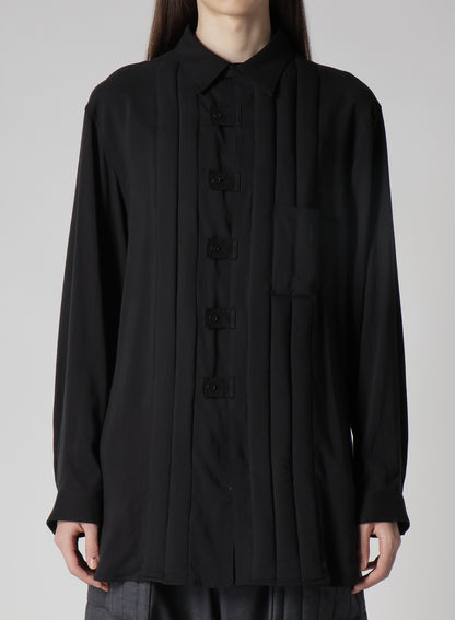 CELLULOSE LAWN TAB PADDED BLOUSE