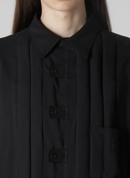 CELLULOSE LAWN TAB PADDED BLOUSE