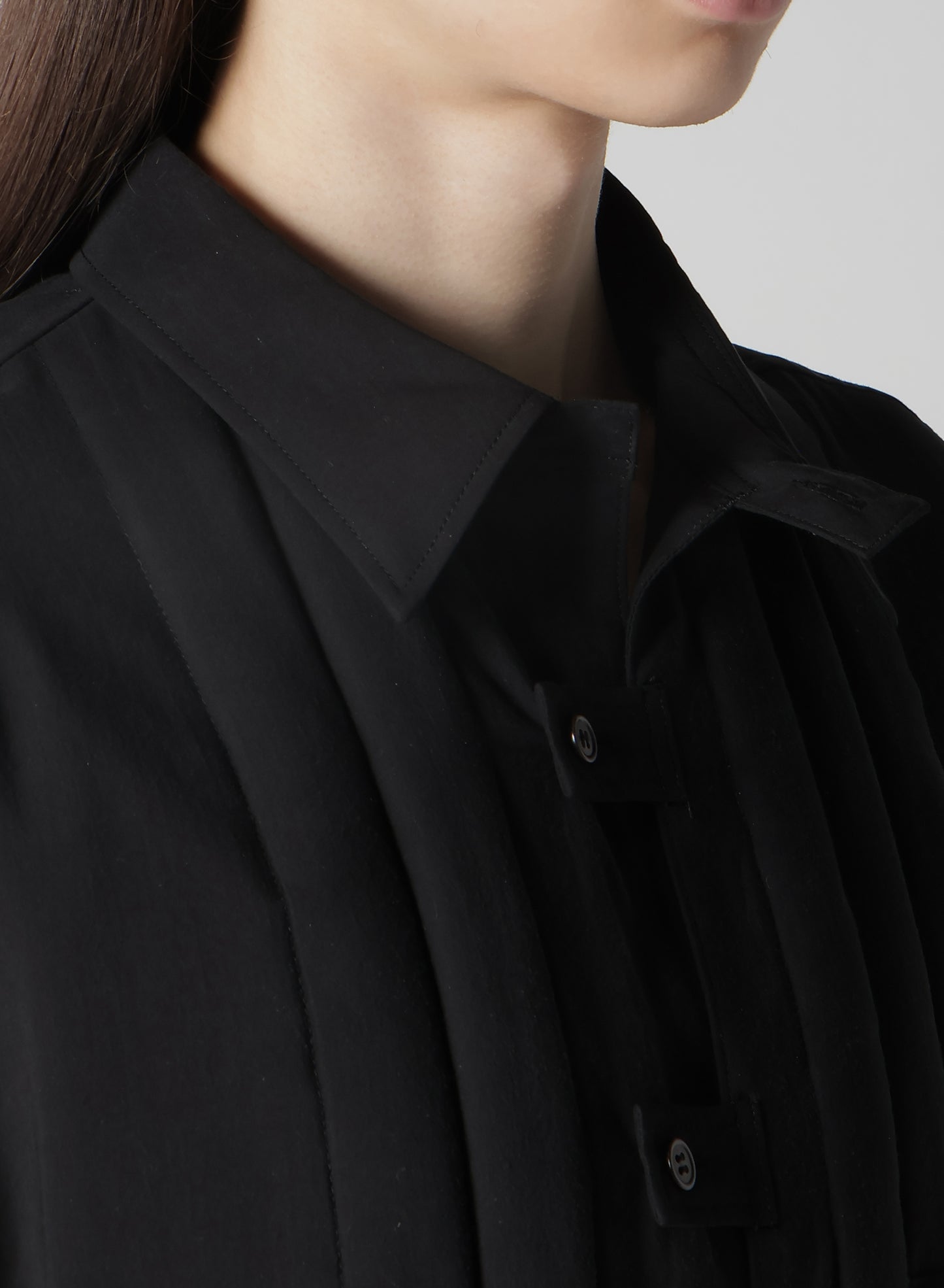 CELLULOSE LAWN TAB PADDED BLOUSE