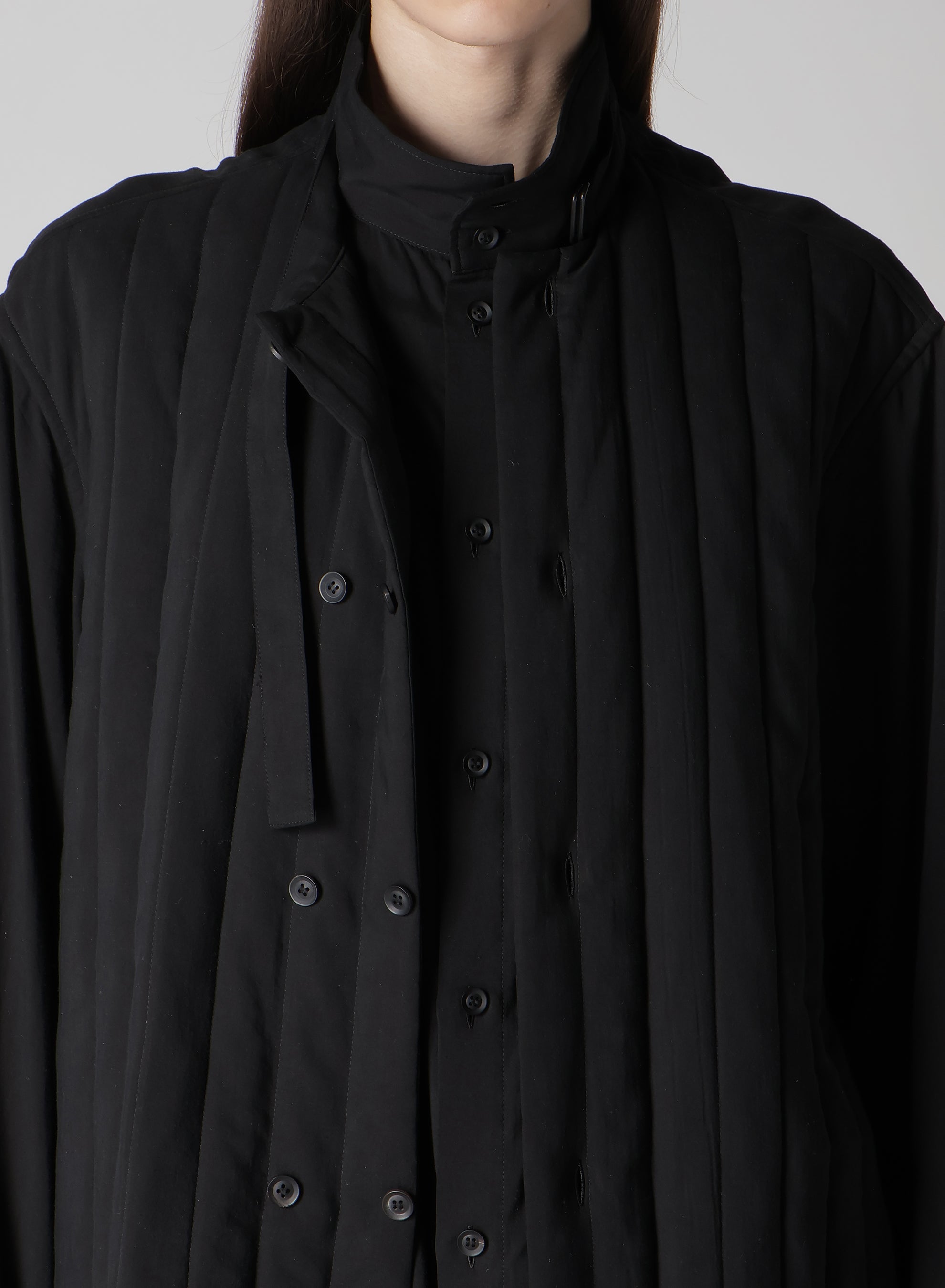 CELLULOSE LAWN DOUBLE FRONT PADDED BLOUSE – THE SHOP YOHJI YAMAMOTO