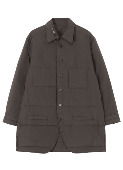 GRAY BROAD GUSSET COLLAR PADDED BLOUSE
