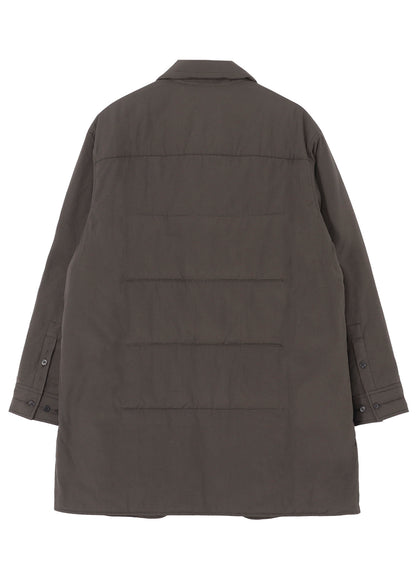 GRAY BROAD GUSSET COLLAR PADDED BLOUSE