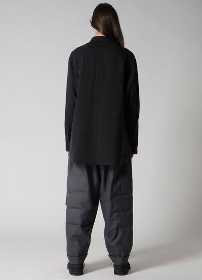 CELLULOSE LAWN PK DETAIL PADDED BLOUSE