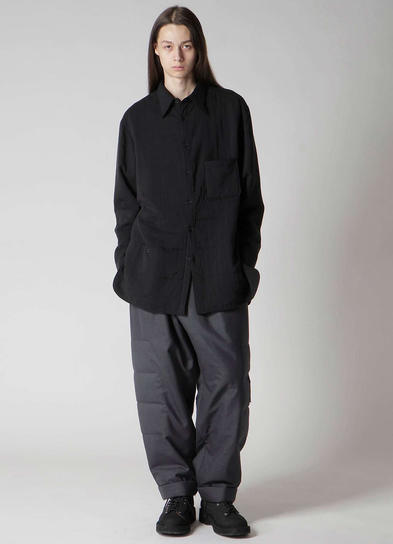 CELLULOSE LAWN PK DETAIL PADDED BLOUSE