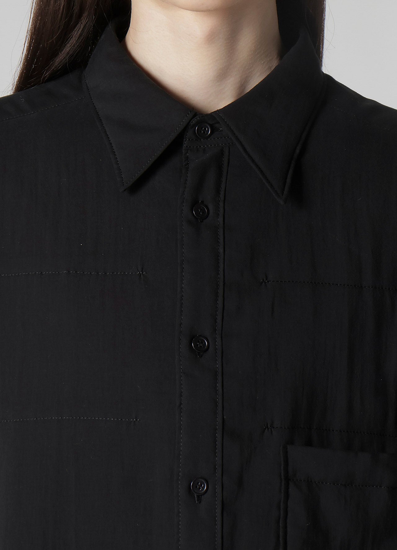 CELLULOSE LAWN PK DETAIL PADDED BLOUSE