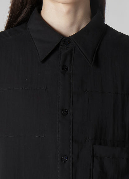 CELLULOSE LAWN PK DETAIL PADDED BLOUSE