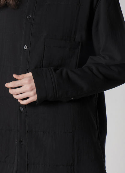 CELLULOSE LAWN PK DETAIL PADDED BLOUSE