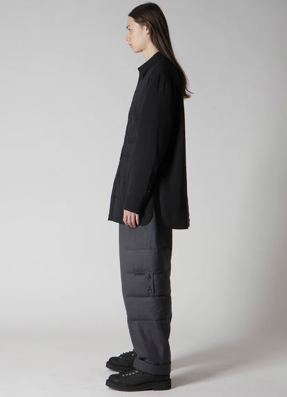 CELLULOSE LAWN PK DETAIL PADDED BLOUSE