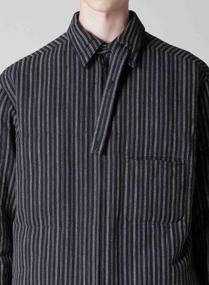 KHADI COTTON TAB COLLAR PADDED BLOUSE