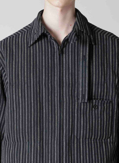 KHADI COTTON TAB COLLAR PADDED BLOUSE
