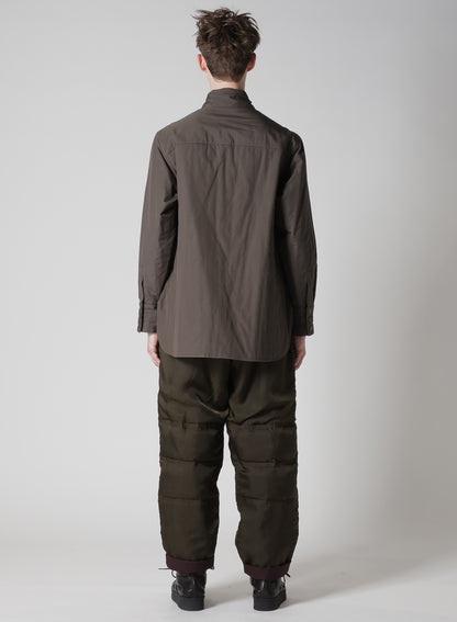 GRAY BROAD STOLE DETAIL PADDED BLOUSE
