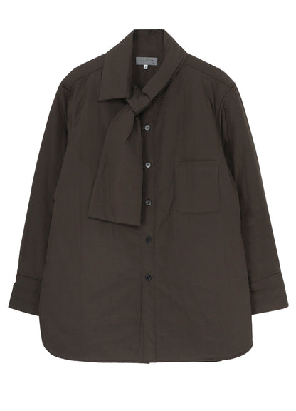 GRAY BROAD STOLE DETAIL PADDED BLOUSE