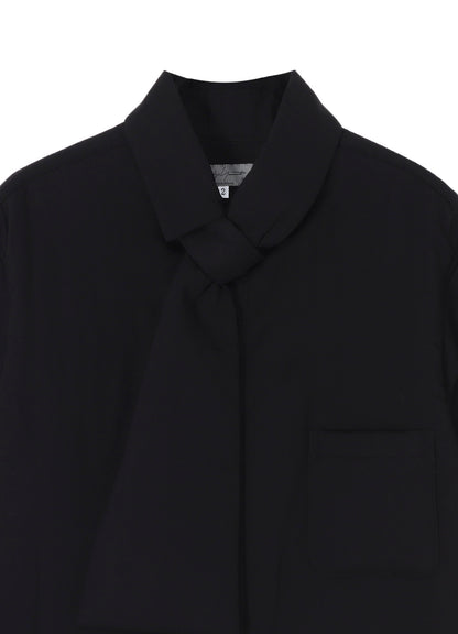 CELLULOSE LAWN STOLE DETAIL PADDED BLOUSE