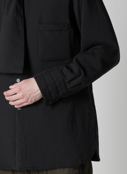 CELLULOSE LAWN STOLE DETAIL PADDED BLOUSE