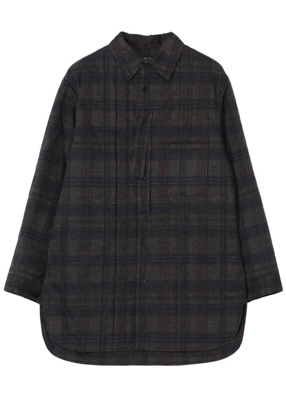 MADRAS INK PLAID PADDED BLOUSE