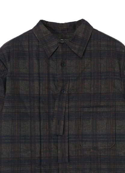MADRAS INK PLAID PADDED BLOUSE