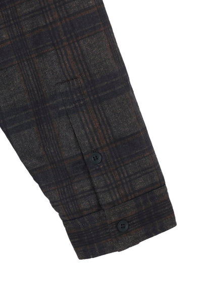 MADRAS INK PLAID PADDED BLOUSE