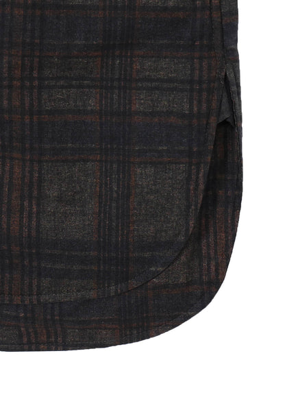 MADRAS INK PLAID PADDED BLOUSE