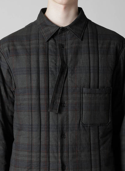 MADRAS INK PLAID PADDED BLOUSE