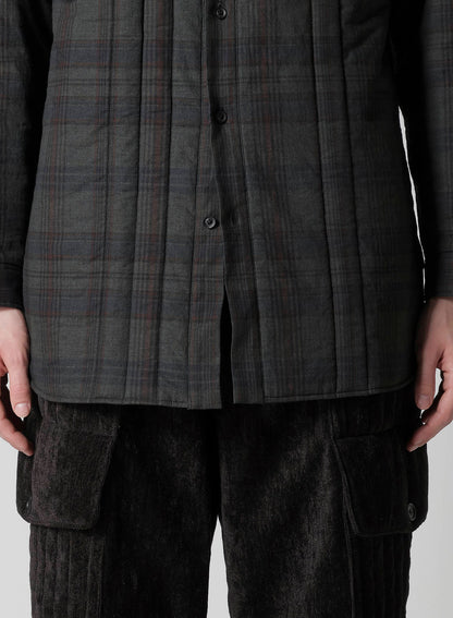 MADRAS INK PLAID PADDED BLOUSE
