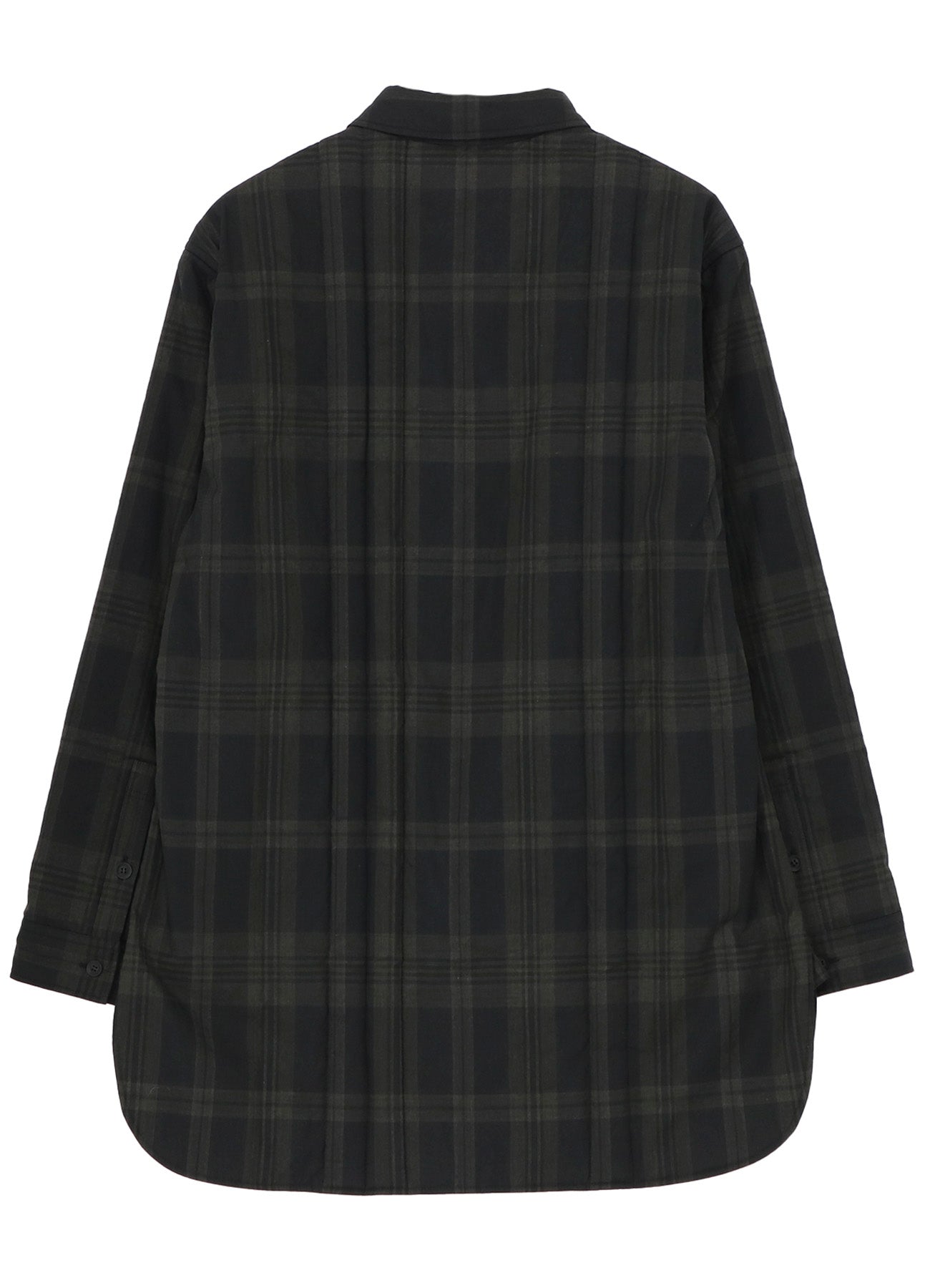 INK MADRAS PLAID PADDED BLOUSE