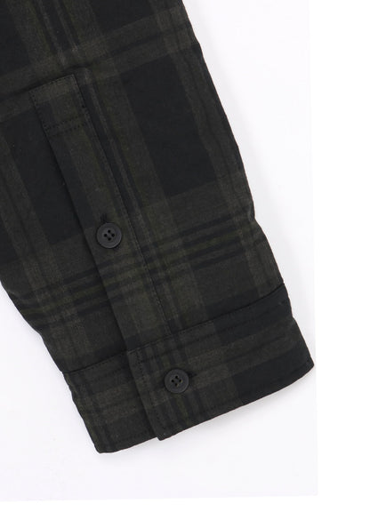 INK MADRAS PLAID PADDED BLOUSE