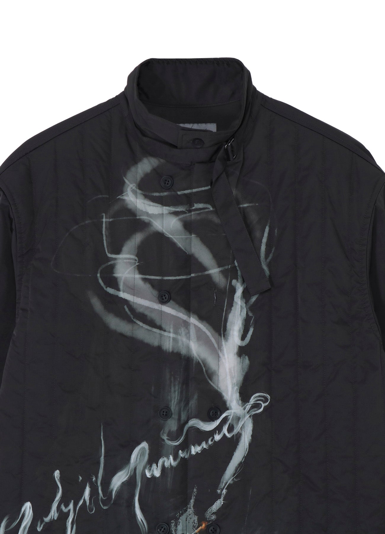 TOBACCO PRINTED PADDED BLOUSE – THE SHOP YOHJI YAMAMOTO