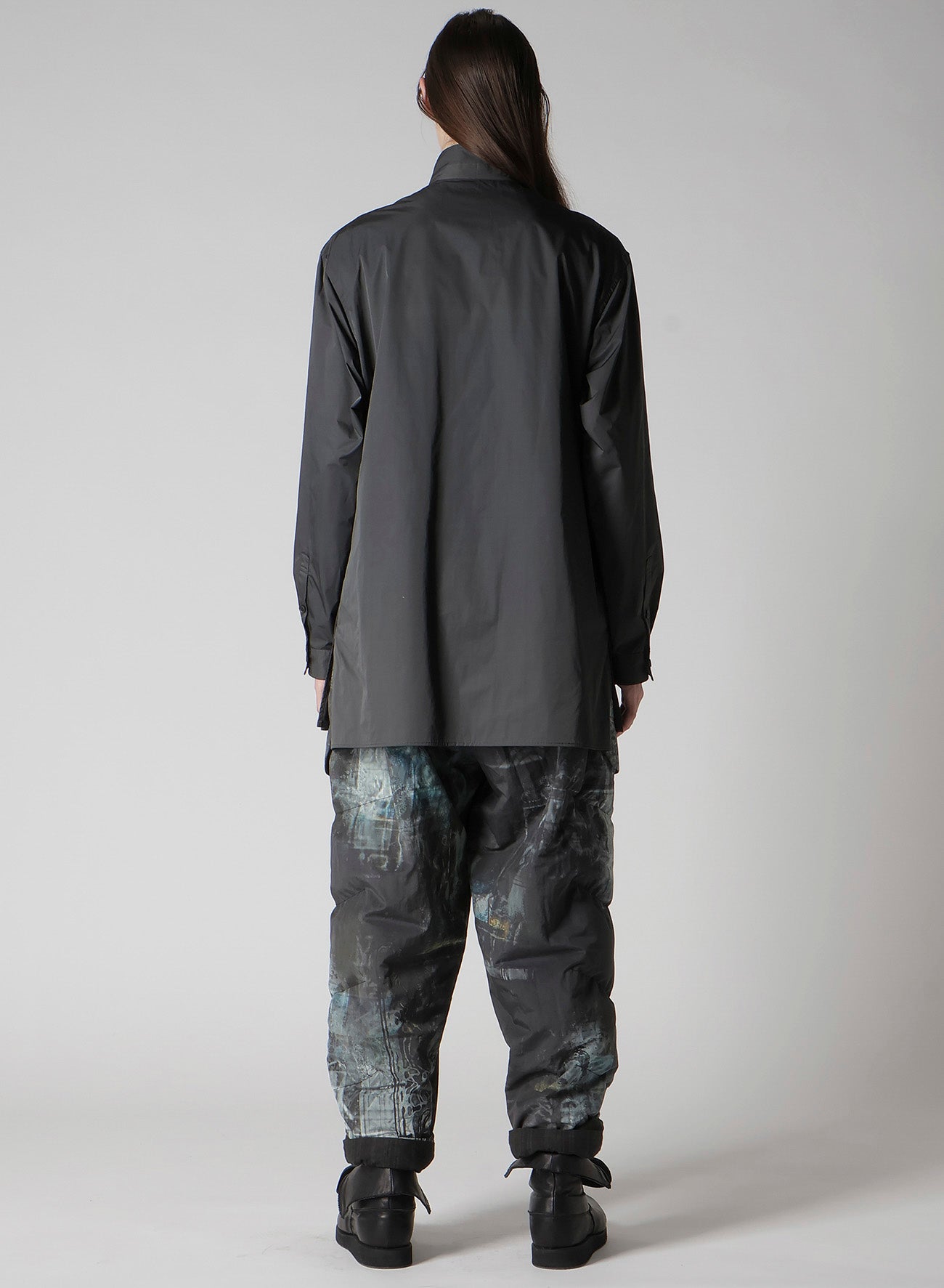 TOBACCO PRINTED PADDED BLOUSE – THE SHOP YOHJI YAMAMOTO
