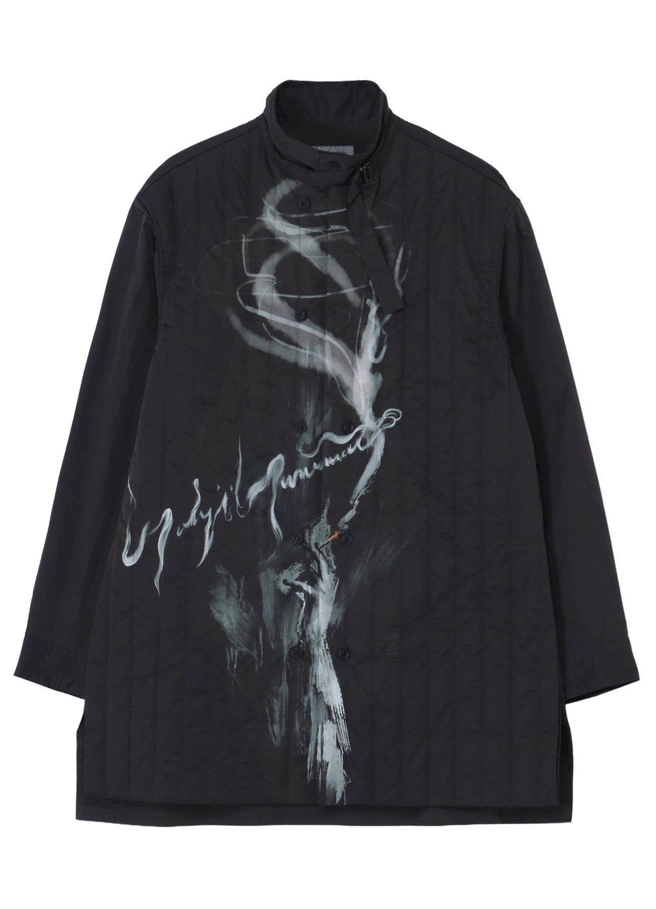 TOBACCO PRINTED PADDED BLOUSE – THE SHOP YOHJI YAMAMOTO