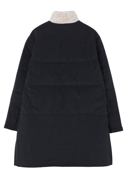DESSIN MOTIF STANDCOLLAR PADDED BLOUSE