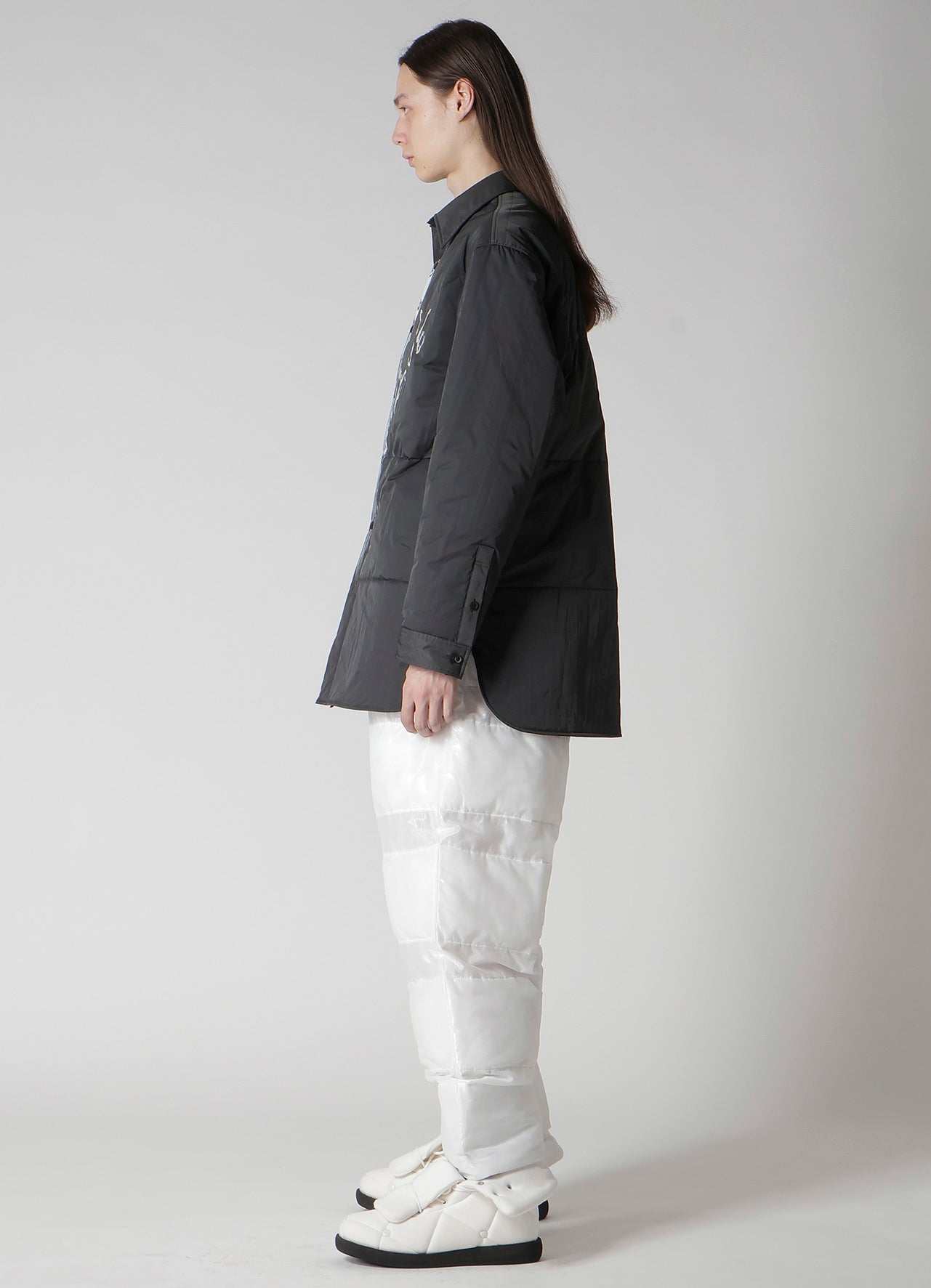 Y MESSAGE PRINTED PADDED BLOUSE