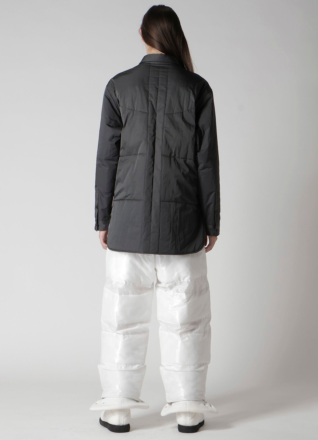 Y MESSAGE PRINTED PADDED BLOUSE