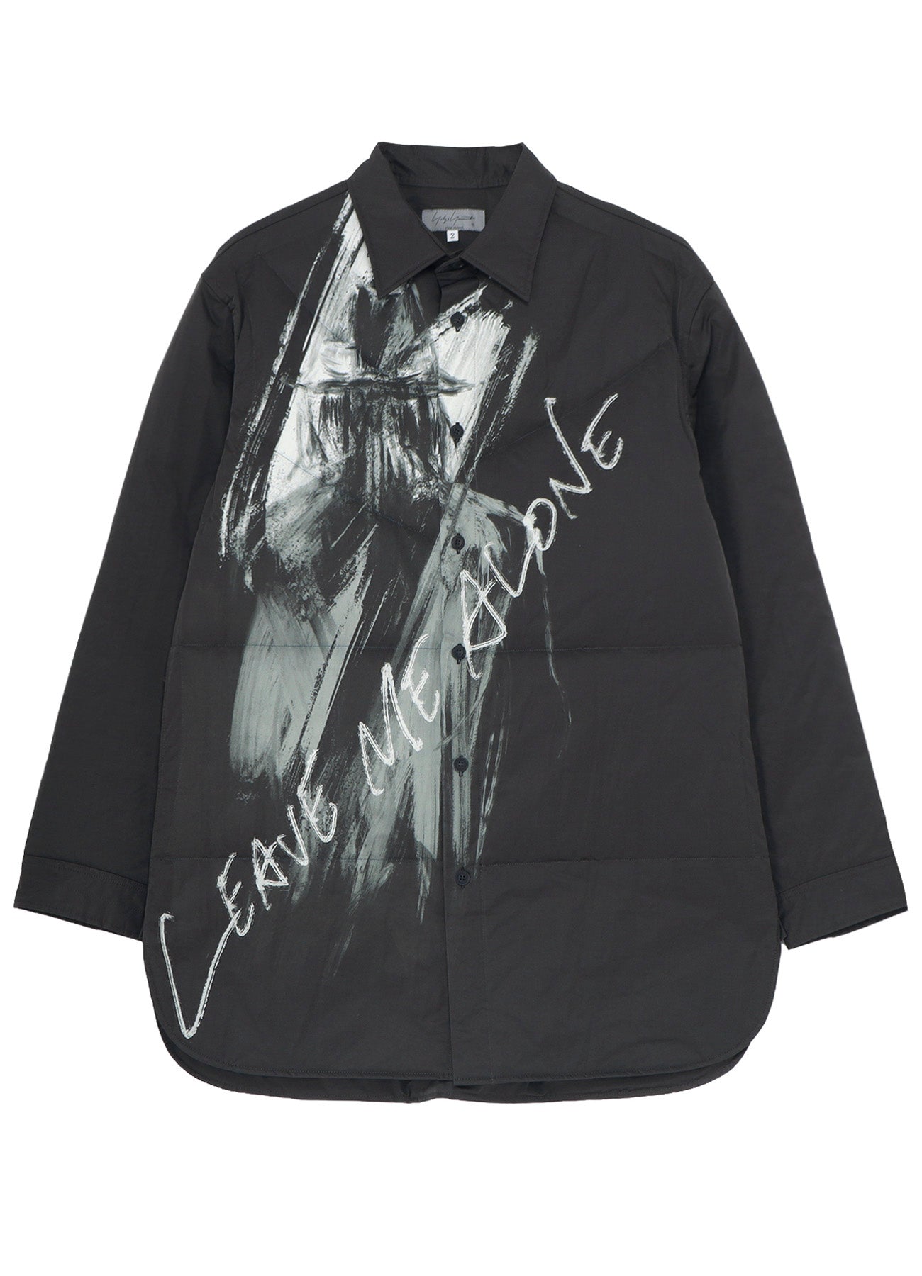 Y MESSAGE PRINTED PADDED BLOUSE